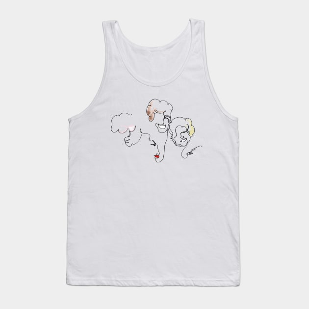 Golden Girls One-Line Drawing Tank Top by MikeDenison